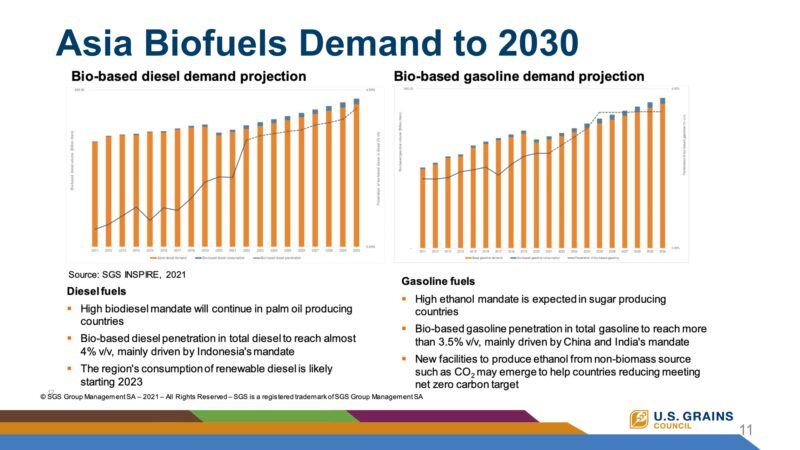 2030年までのアジアにおけるバイオ燃料の需要