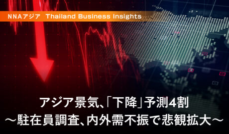 アジア景気、「下降」予測4割 ～駐在員調査、内外需不振で悲観拡大～