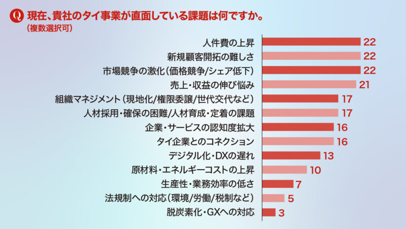 タイ事業が直面している課題