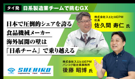 日本で圧倒的シェアを誇る食品機械メーカー 〜海外展開の壁は「日系チーム」で乗り越える