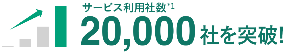 サービス利用社数20,000社を突破!